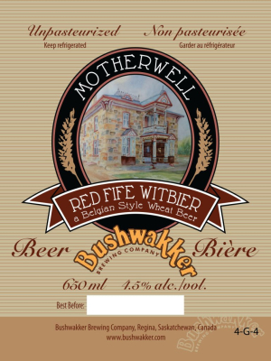 Motherwell Red Fife Witbier-label