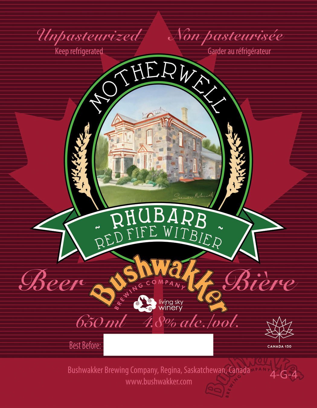 Motherwell Rhubarb-label